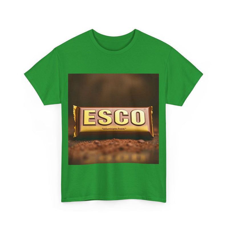 Unisex Cotton Tee with ESCO Design, Casual Graphic Tee, Streetwear Style, Gift for Food Lovers, Ideal for Parties and Celebrations
