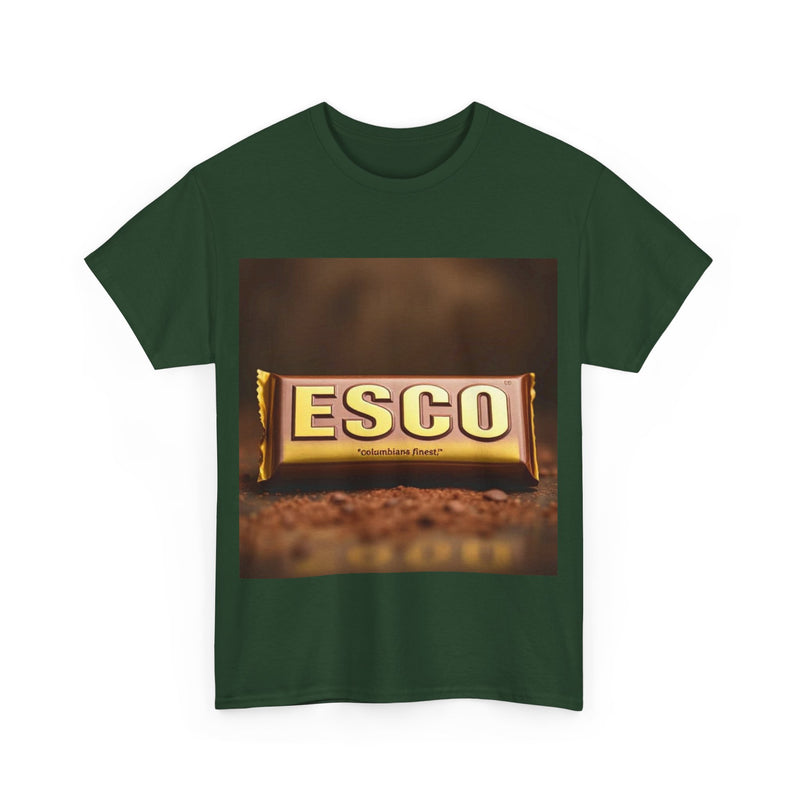 Unisex Cotton Tee with ESCO Design, Casual Graphic Tee, Streetwear Style, Gift for Food Lovers, Ideal for Parties and Celebrations