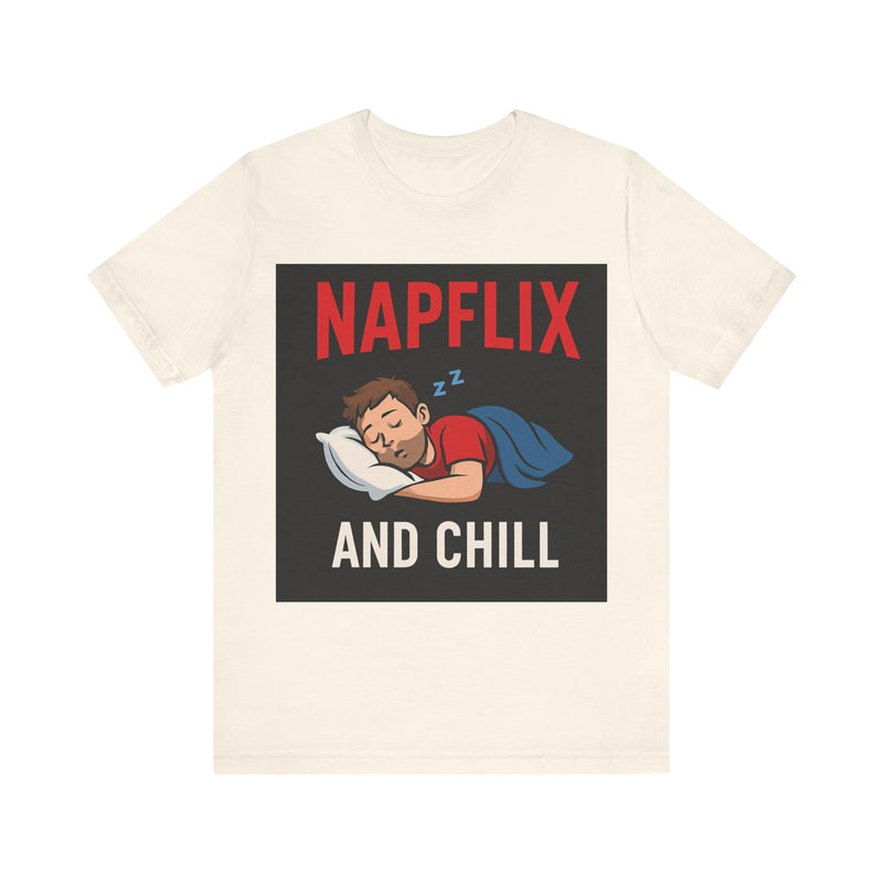 Napflix and Chill Unisex Jersey Tee, Comfortable Lounge T-Shirt, Gift for Nap Lovers, Cozy Sleep Shirt for Relaxation, Perfect for [...]