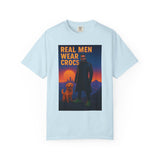 Real Men Wear Crocs T-Shirt, Unisex Casual Tee for Men, Perfect Gift for Dads, Birthdays, and Casual Outings