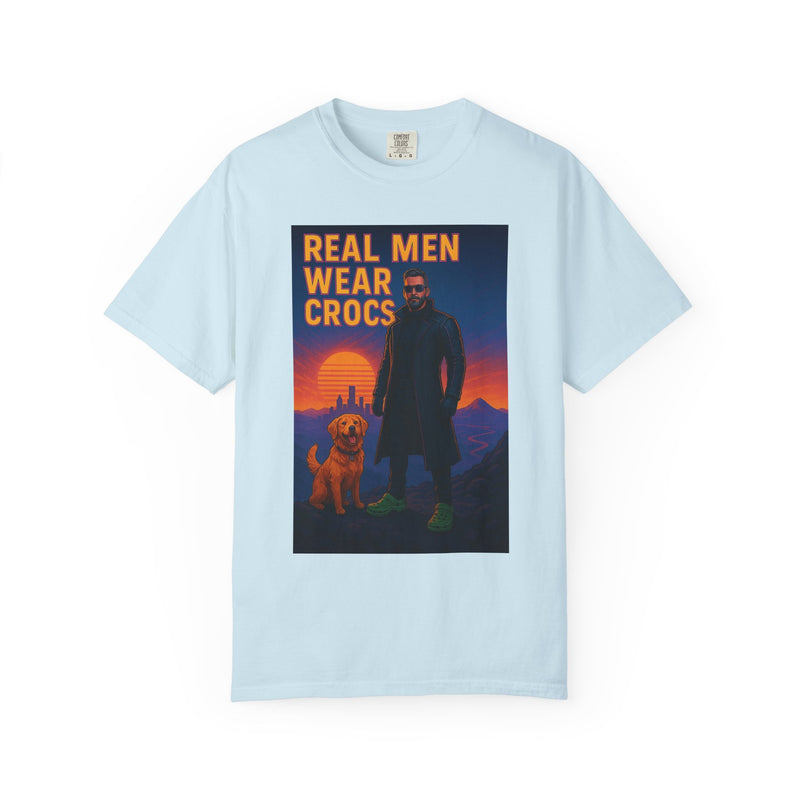 Real Men Wear Crocs T-Shirt, Unisex Casual Tee for Men, Perfect Gift for Dads, Birthdays, and Casual Outings