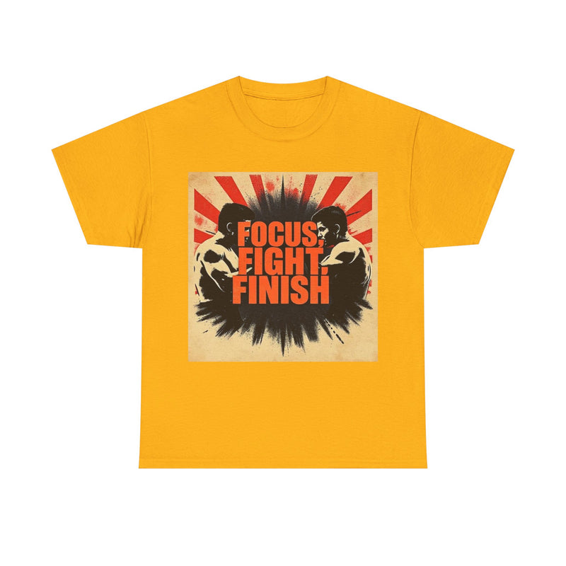 Focus Fight Finish Tee - Motivational T-Shirt, Fitness Shirt, Gym Apparel, Unisex Casual Wear, Gift for Athletes
