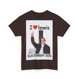 I  Lewis Glastonbury 2025 Unisex Heavy Cotton Tee | Festival Shirt, Concert Apparel, Fan Merchandise, Gift for Music Lovers, Casual Wear