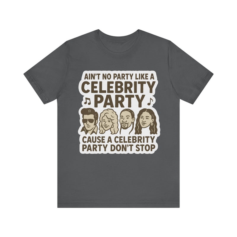Celebrity Party Unisex Tee – Perfect for Parties, Concerts, Birthdays, Gift for Music Lovers, Trendy Graphic Shirt