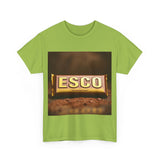 Unisex Cotton Tee with ESCO Design, Casual Graphic Tee, Streetwear Style, Gift for Food Lovers, Ideal for Parties and Celebrations