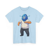 Whimsical Alien Graphic Tee for Casual Wear, Unisex Cotton T-Shirt, Fun Gift for Sci-Fi Lovers, Unique Everyday Wear, Cool Graphic Design