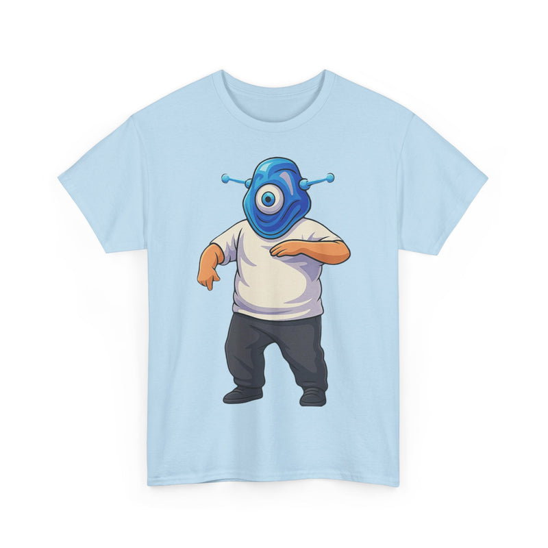 Whimsical Alien Graphic Tee for Casual Wear, Unisex Cotton T-Shirt, Fun Gift for Sci-Fi Lovers, Unique Everyday Wear, Cool Graphic Design