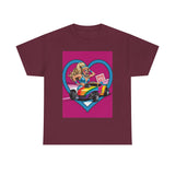 Rainbow Racer Unisex Heavy Cotton Tee | LGBT Pride, Drag Race, Summer Festival, Casual Wear, Gift Idea