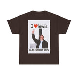 I  Lewis Glastonbury 2025 Unisex Heavy Cotton Tee | Festival Shirt, Concert Apparel, Fan Merchandise, Gift for Music Lovers, Casual Wear