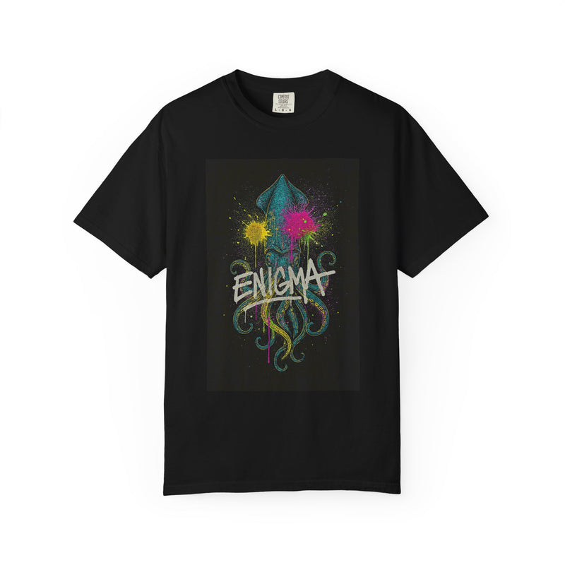 Colorful Enigma Squid Unisex T-Shirt | Vibrant Graphic Tee for Ocean Lovers, Casual Wear, Gift Idea, Festival Attire, Statement Piece