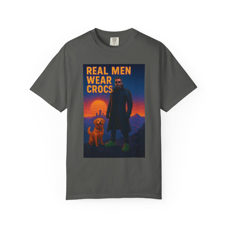 Real Men Wear Crocs T-Shirt, Unisex Casual Tee for Men, Perfect Gift for Dads, Birthdays, and Casual Outings