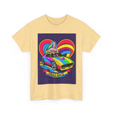 Unisex Heavy Cotton Tee - Retro Drag Race Graphic Tee, Fun Summer Shirt, LGBTQ+ Pride Apparel, Car Enthusiast Gift