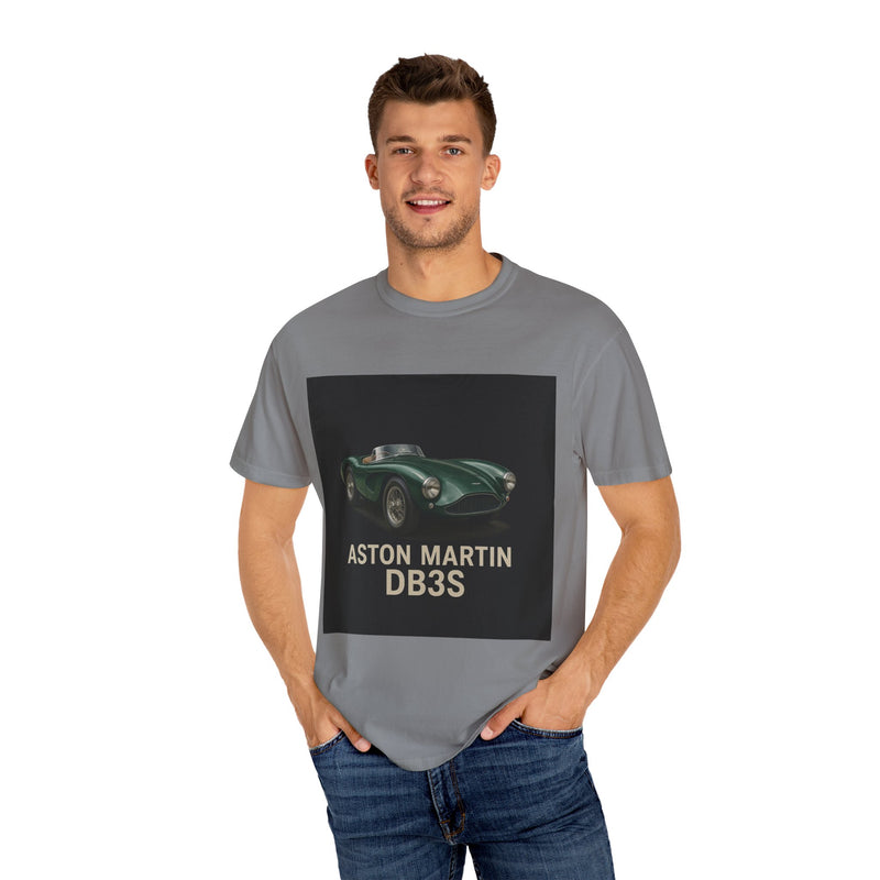 Aston Martin DB3S Unisex Garment-Dyed T-shirt, Car Enthusiast Tee, Vintage Auto Apparel, Perfect Gift for Him, Birthday or Christmas
