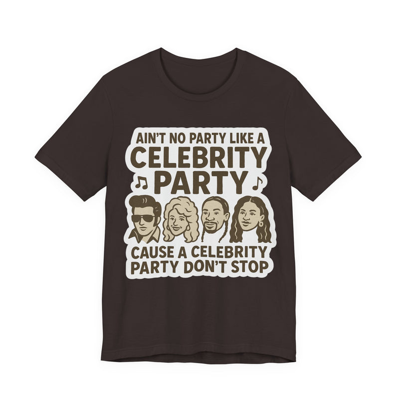 Celebrity Party Unisex Tee – Perfect for Parties, Concerts, Birthdays, Gift for Music Lovers, Trendy Graphic Shirt
