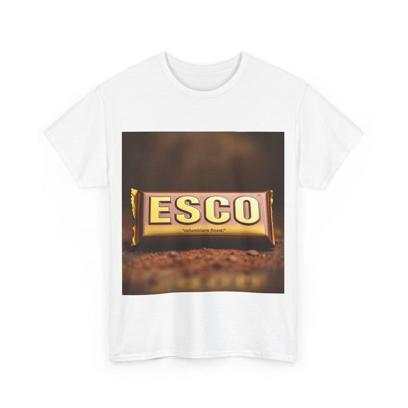 Unisex Cotton Tee with ESCO Design, Casual Graphic Tee, Streetwear Style, Gift for Food Lovers, Ideal for Parties and Celebrations