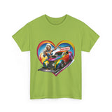 Retro Drag Race Unisex Heavy Cotton Tee, Car Lover Shirt, Vintage Auto Apparel, Gift for Him/Her, Racing Fan Clothes