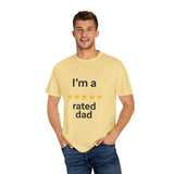 Dad Humor T-Shirt - I'm a Rated Dad Tee for Father's Day, Birthday Gift, Casual Wear, Unisex Apparel, Dad Jokes