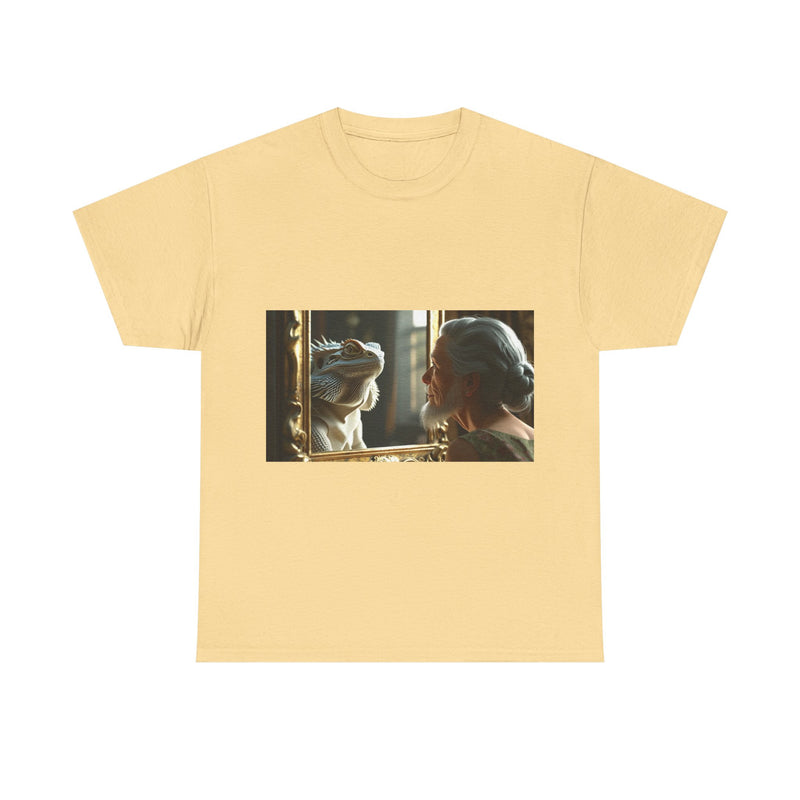 Unisex Heavy Cotton Tee - Playful Nostalgia Shirt, Casual Wear, Gift for Friends, Movie Night, Unique Graphic Tee