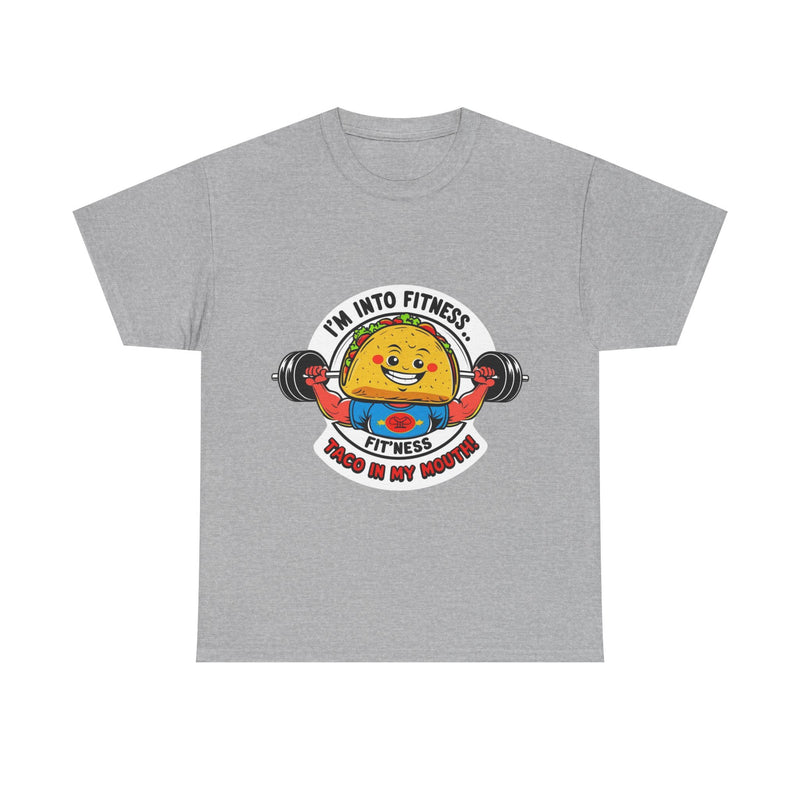 Fitness Taco Tee - Fun Unisex Cotton Shirt, Gym Apparel, Foodie Gift, Workout Fashion, Fitness Humor