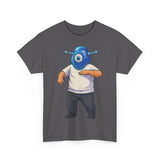 Whimsical Alien Graphic Tee for Casual Wear, Unisex Cotton T-Shirt, Fun Gift for Sci-Fi Lovers, Unique Everyday Wear, Cool Graphic Design