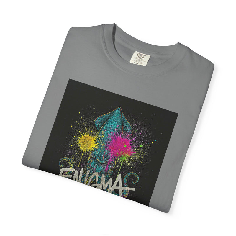 Colorful Enigma Squid Unisex T-Shirt | Vibrant Graphic Tee for Ocean Lovers, Casual Wear, Gift Idea, Festival Attire, Statement Piece
