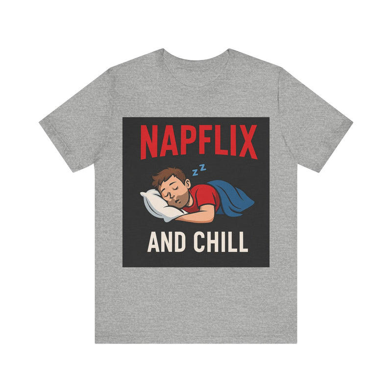 Napflix and Chill Unisex Jersey Tee, Comfortable Lounge T-Shirt, Gift for Nap Lovers, Cozy Sleep Shirt for Relaxation, Perfect for [...]