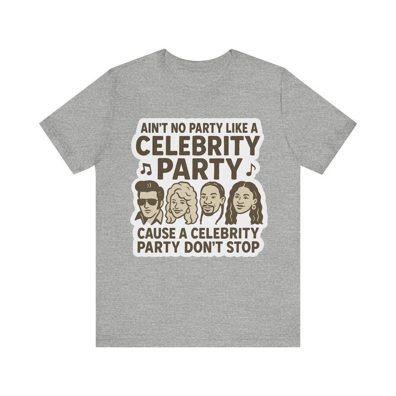 Celebrity Party Unisex Tee – Perfect for Parties, Concerts, Birthdays, Gift for Music Lovers, Trendy Graphic Shirt
