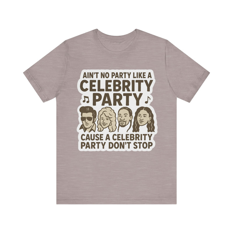 Celebrity Party Unisex Tee – Perfect for Parties, Concerts, Birthdays, Gift for Music Lovers, Trendy Graphic Shirt