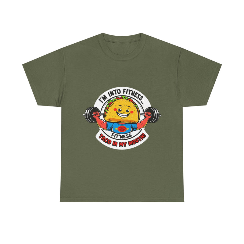 Fitness Taco Tee - Fun Unisex Cotton Shirt, Gym Apparel, Foodie Gift, Workout Fashion, Fitness Humor