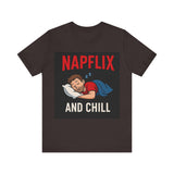 Napflix and Chill Unisex Jersey Tee, Comfortable Lounge T-Shirt, Gift for Nap Lovers, Cozy Sleep Shirt for Relaxation, Perfect for [...]