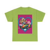Rainbow Racer Unisex Heavy Cotton Tee | LGBT Pride, Drag Race, Summer Festival, Casual Wear, Gift Idea