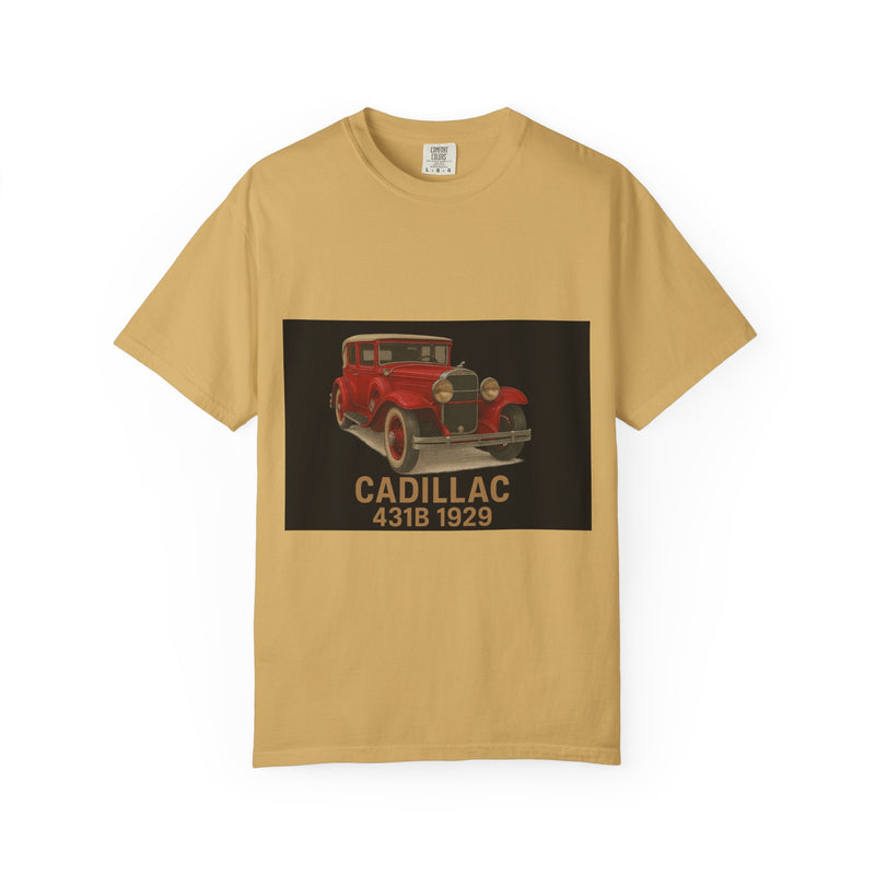 1929 Caddilac T-Shirt, Car Enthusiast Tee, 1929 Cadillac Shirt, Gift for Him, Classic Auto Fashion, Unisex Garment-Dyed Top