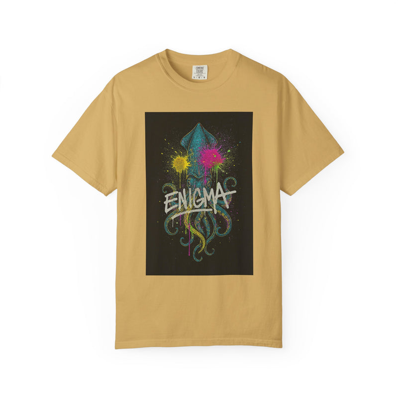 Colorful Enigma Squid Unisex T-Shirt | Vibrant Graphic Tee for Ocean Lovers, Casual Wear, Gift Idea, Festival Attire, Statement Piece