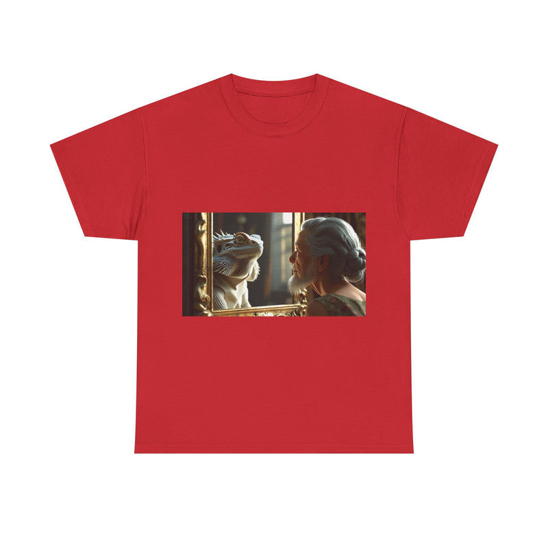 Unisex Heavy Cotton Tee - Playful Nostalgia Shirt, Casual Wear, Gift for Friends, Movie Night, Unique Graphic Tee