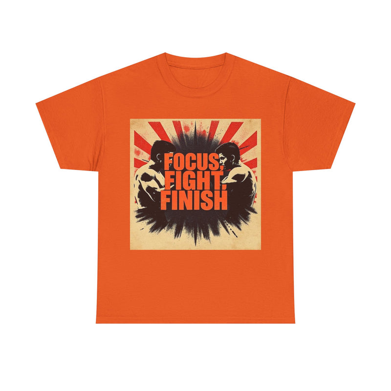 Focus Fight Finish Tee - Motivational T-Shirt, Fitness Shirt, Gym Apparel, Unisex Casual Wear, Gift for Athletes