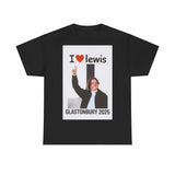 I  Lewis Glastonbury 2025 Unisex Heavy Cotton Tee | Festival Shirt, Concert Apparel, Fan Merchandise, Gift for Music Lovers, Casual Wear